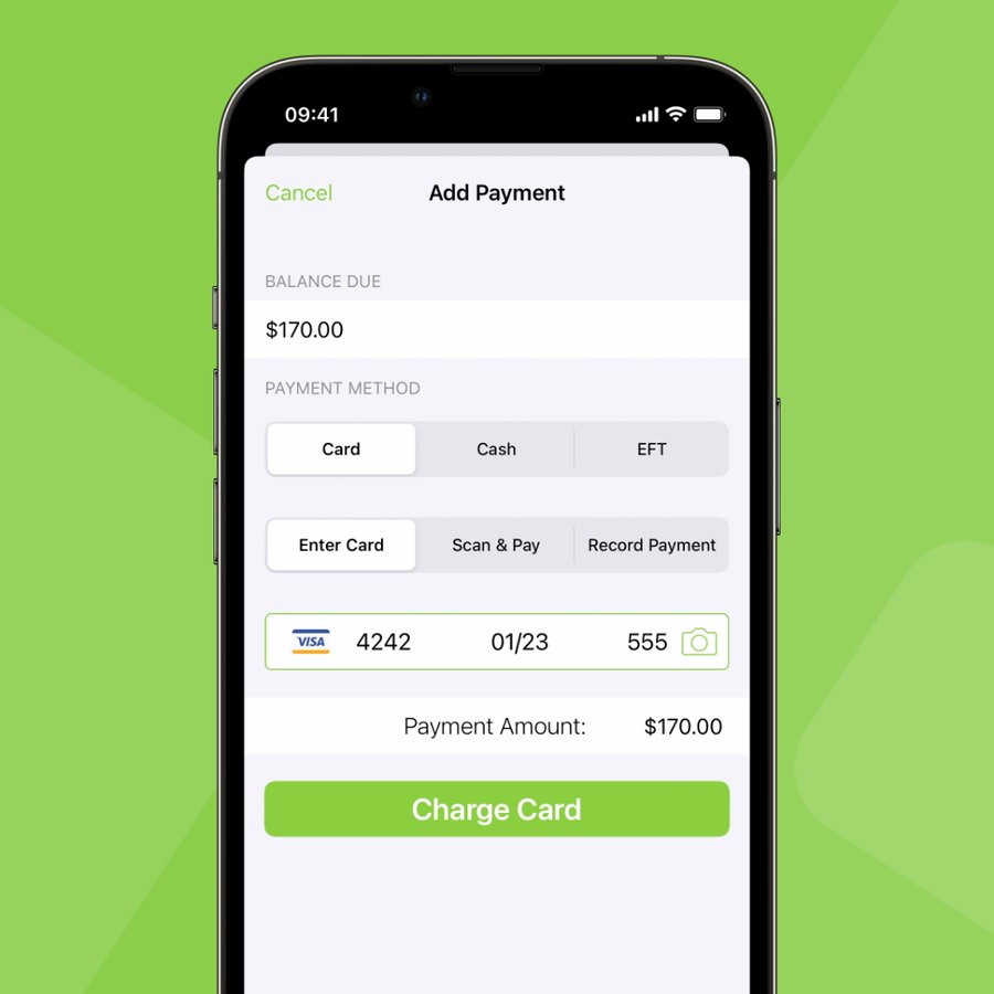Taking a card payment in ServiceM8