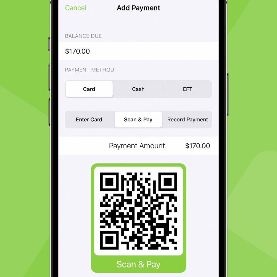 Scan and pay in ServiceM8